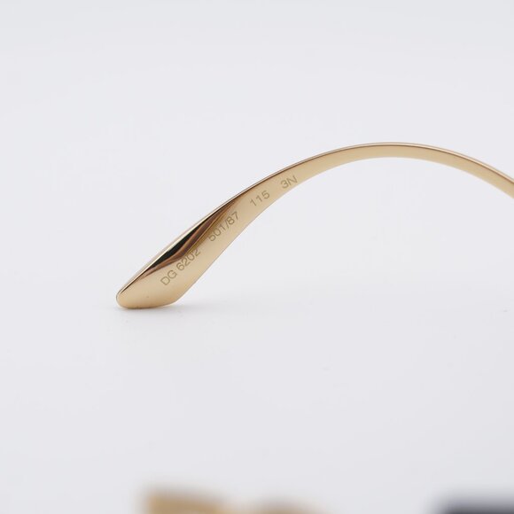 Dolce & Gabbana DG6202 501/87 Sunglasses Shiny Black Aviator Frame, Grey Lenses - Picture 6 of 10